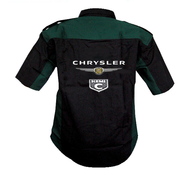 Jacketsandshirts Chrysler Hemi C Crew Racing Shirt Black and Green