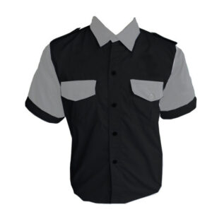 Jacketsandshirts Plain Black and Light Gray Racing Shirt