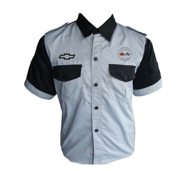 Jacketsandshirts Corvette C2 Crew Shirt Gray and Black