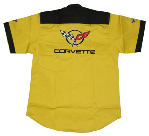 Jacketsandshirts Corvette C5 Crew Racing Shirt Yellow