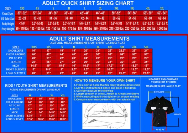 Jacketsandshirts shirt sizing chart