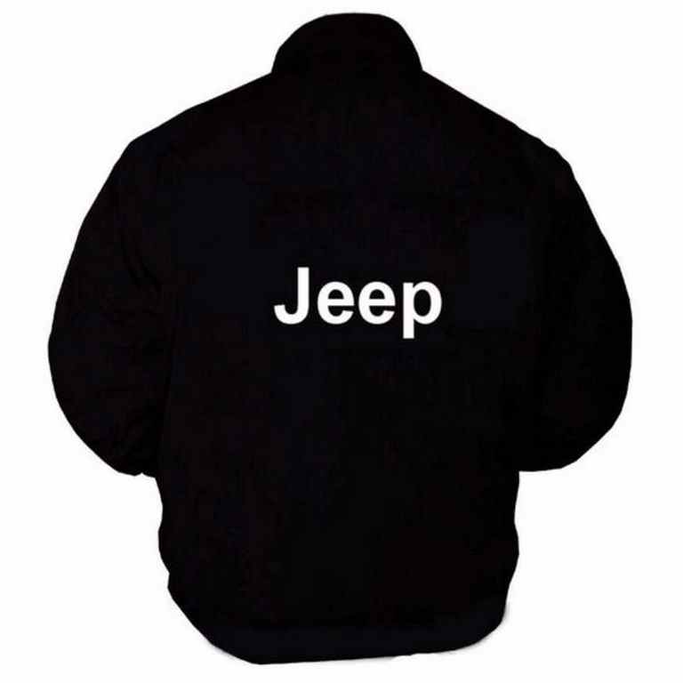 Jeep Plain Racing Jacket Black without Piping