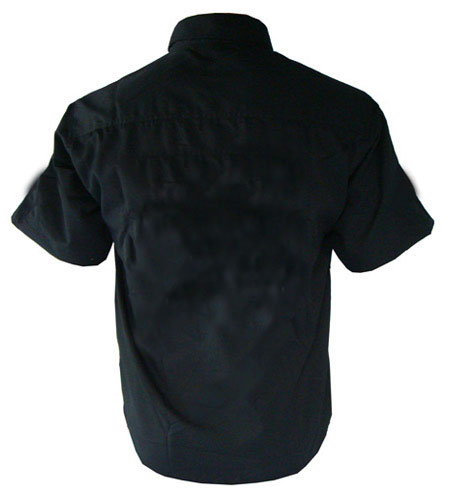 Jacketsandshirts Plain Black Blank Pit Crew Racing Shirt