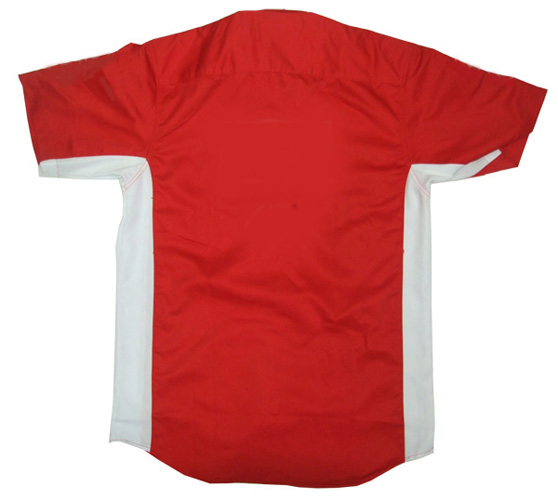 Jacketsandshirts Plain Crew Racing Shirt Red and White