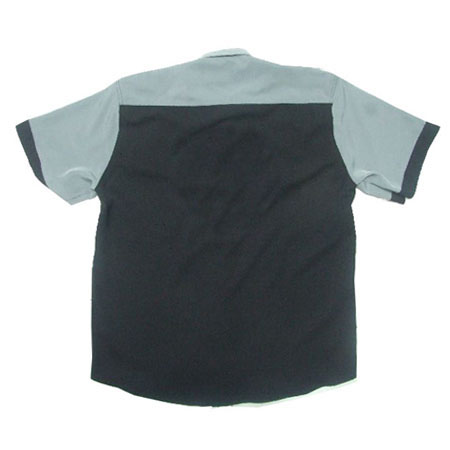 Jacketsandshirts Plain Black and Gray Racing Shirt