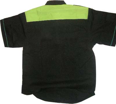 Jacketsandshirts Plain Crew Shirt Black and Light Green