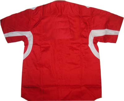 Jacketsandshirts Plain Crew Racing Shirt Red with White trim