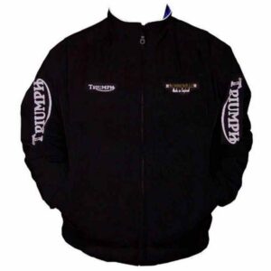 Plain Racing Jacket Black without Piping