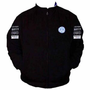 Plain Racing Jacket Black without Piping