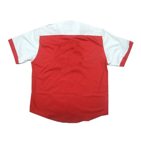 Jacketsandshirts Plain Crew Racing Shirt Red and White