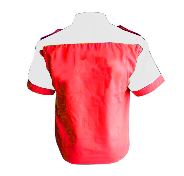 Jacketsandshirts Plain Crew Racing Shirt Red and White