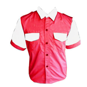 Jacketsandshirts Plain Crew Racing Shirt Red and White