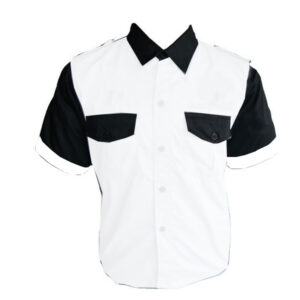 Jacketsandshirts Plain Crew Racing Shirt Black and White