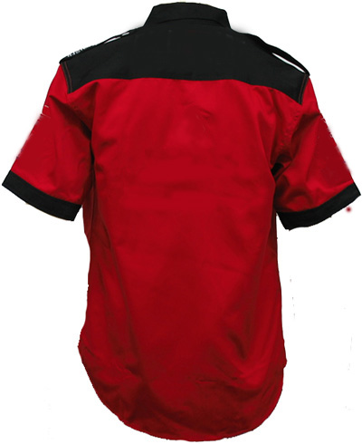 Jacketsandshirts Plain Crew Racing Shirt Red and Black Crew