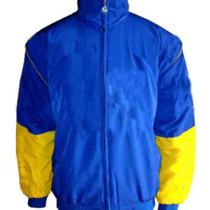 Plain Racing Jacket Royal Blue and Yellow