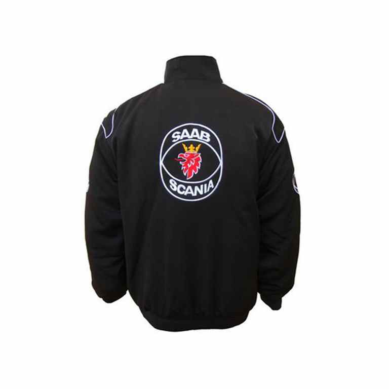 Saab Scania Black Racing Jacket Coat