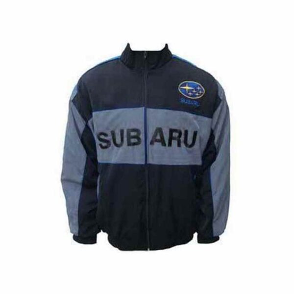 Subaru Raching Jacket Black and Dark Gray