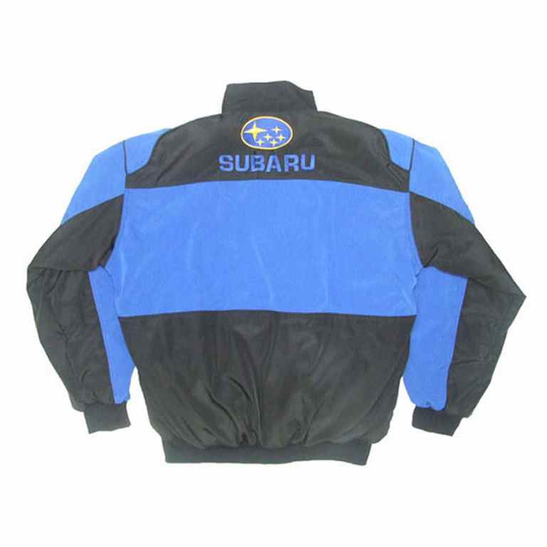 Subaru Raching Jacket Black and Royal Blue