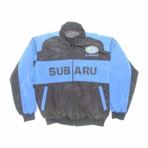 Subaru Raching Jacket Black and Royal Blue