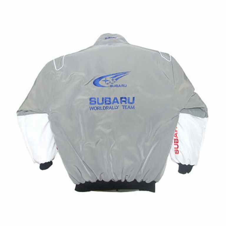 Subaru Raching Jacket Light Gray and White