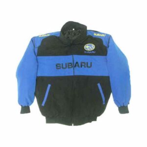 Subaru Racing Jacket Black and Royal Blue