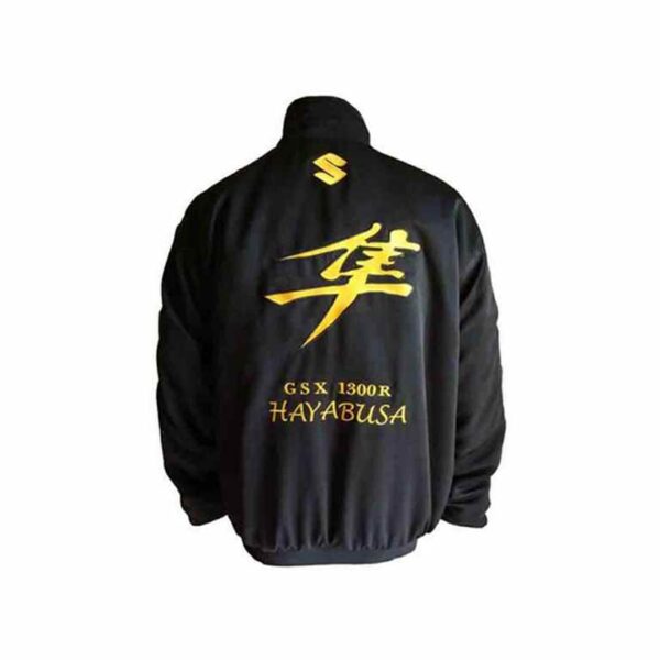 Suzuki GSX Hayabusa Black Motorcycle Racing Jacket