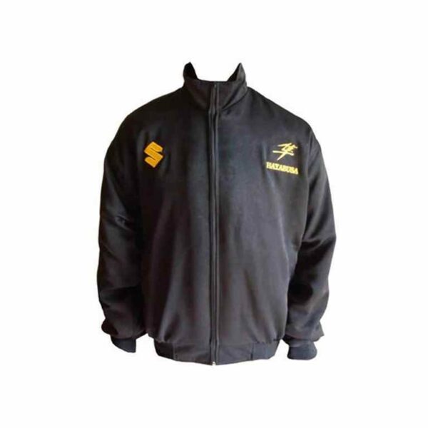 Suzuki GSX Hayabusa Black Motorcycle Racing Jacket