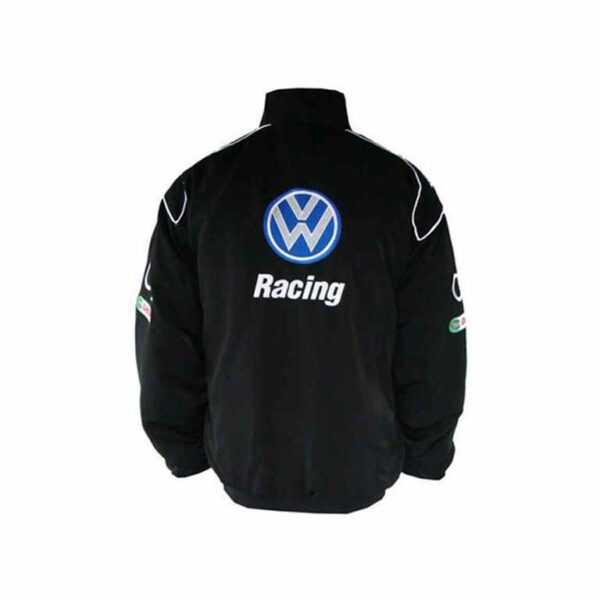 VW Volkswagen Black Embroidered Racing Jacket