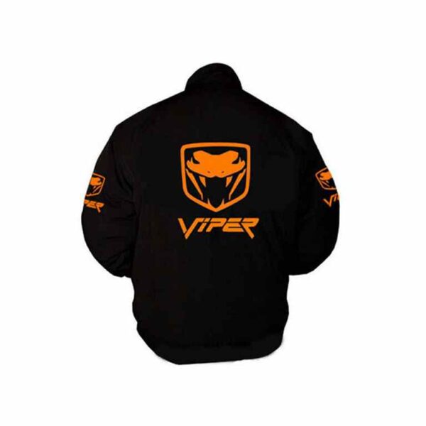 Viper Fangs Jacket Black with Orange Embroidery