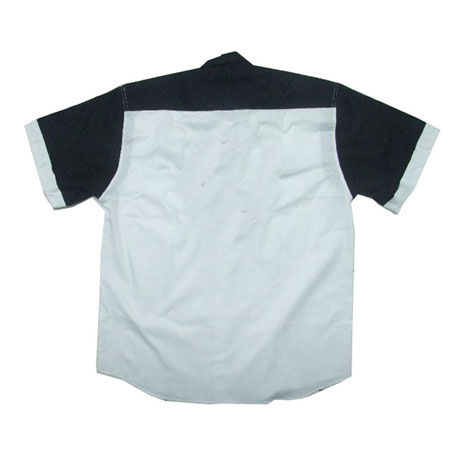 Jacketsandshirts Plain White and Black Racing Shirt