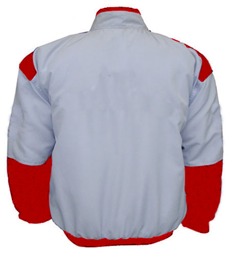 Plain Sport Racing Jacket Red and White