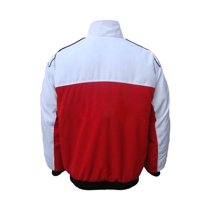 Plain Sport Racing Jacket Red and White