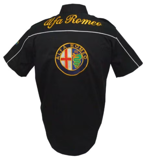 Jacketsandshirts ALFA ROMEO Button Up Shirt black